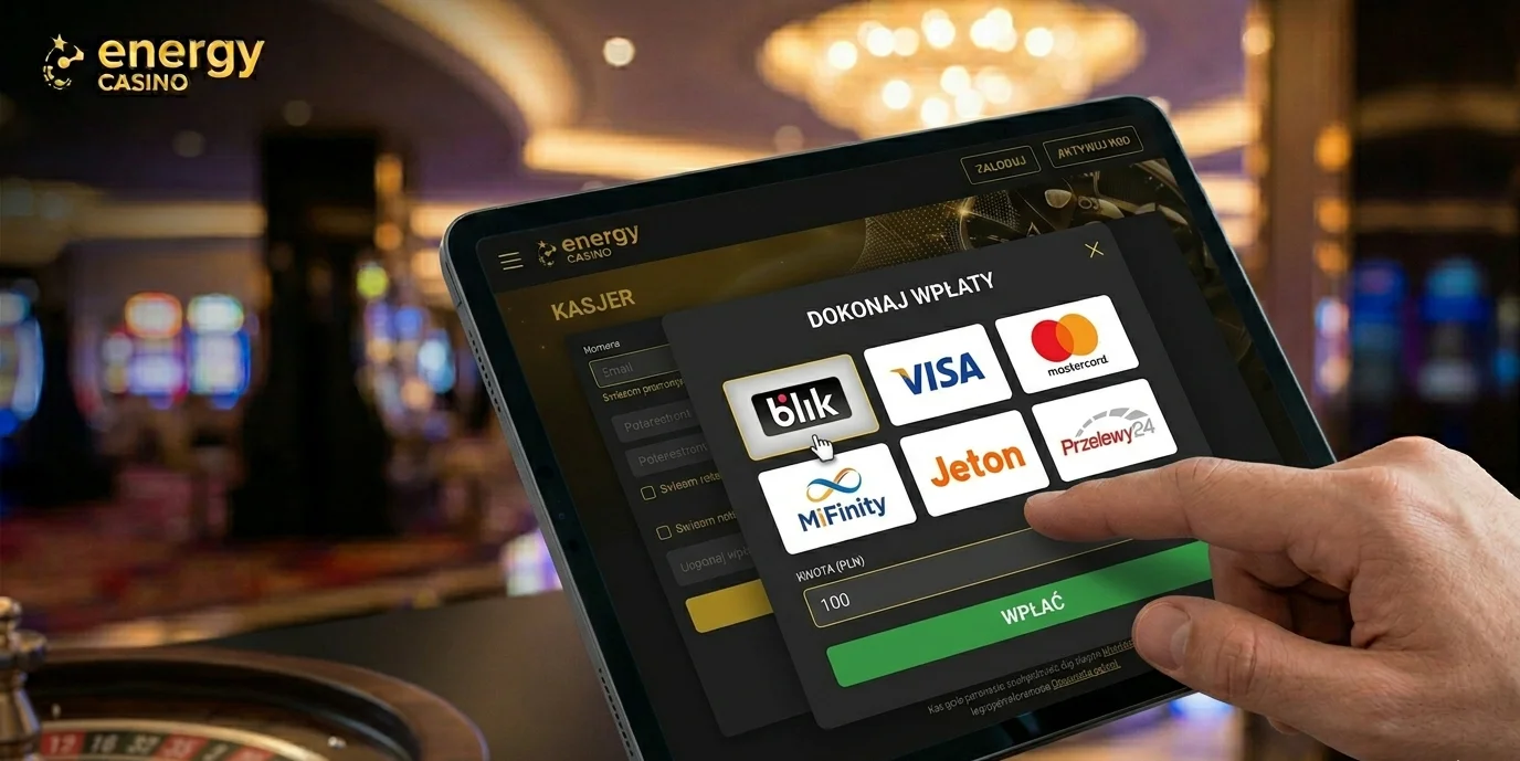 Metody płatności w Energy Casino — BLIK, Visa, Mastercard i przelewy bankowe