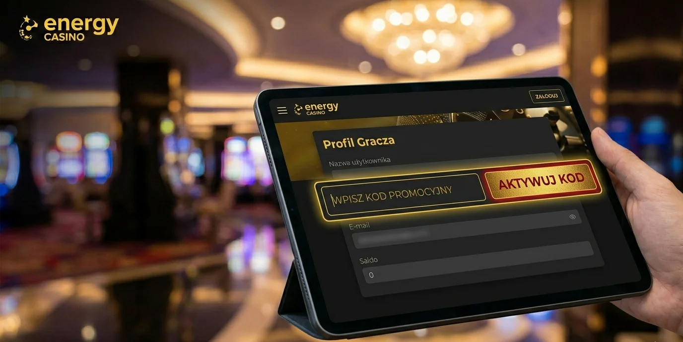 Aktywacja kodu promocyjnego Energy Casino w panelu Promo Code